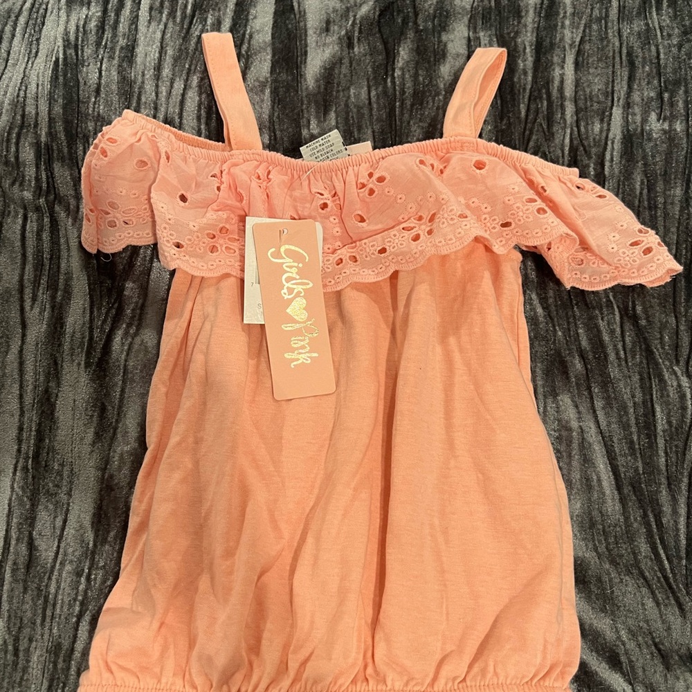 Girls Pink Ruffle Top Size 4T
